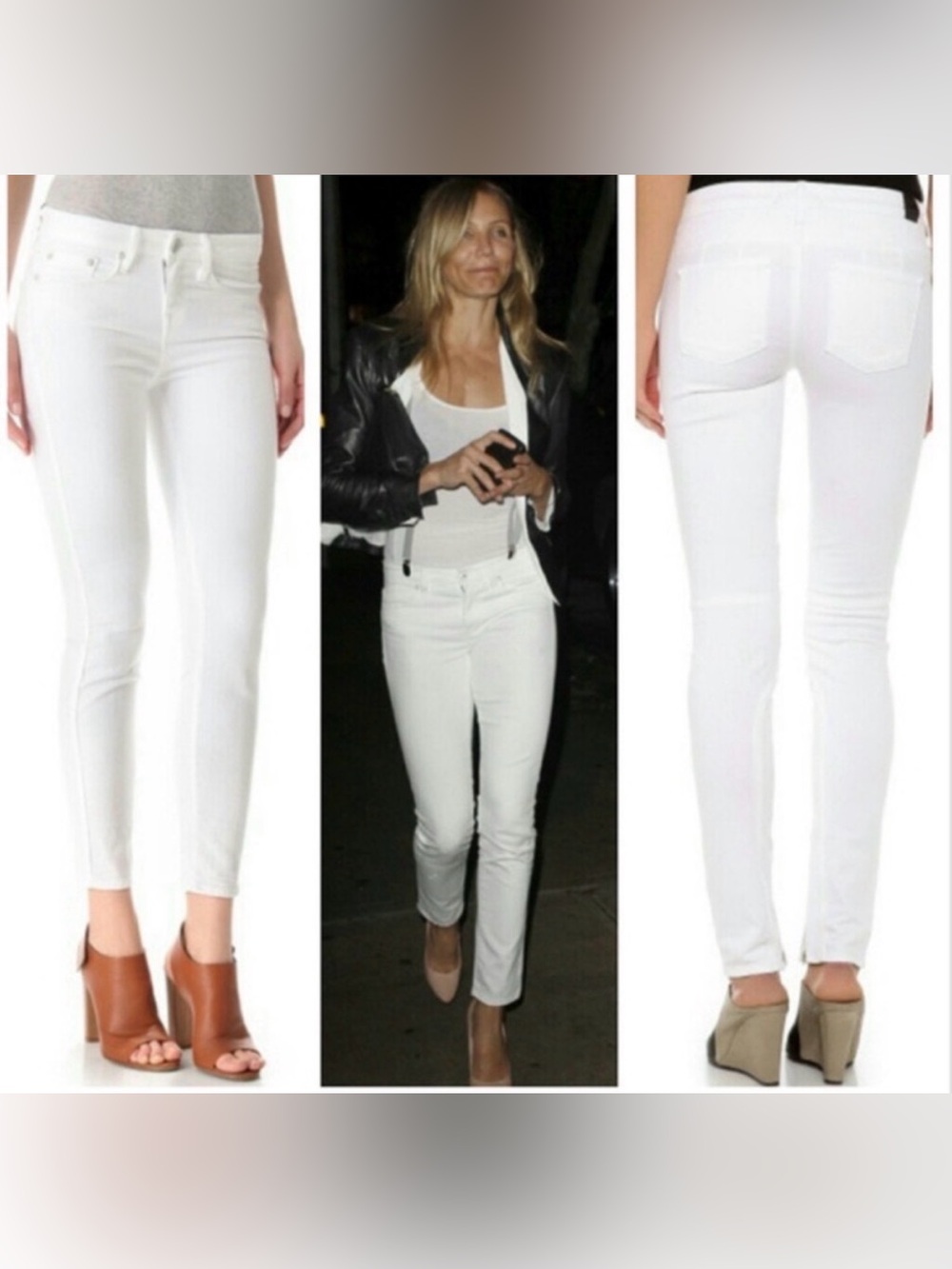 Vince Dylan White Dylan Ankle Skinny Jeans 28
